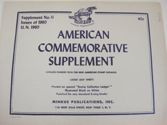 Minkus 1960 American Commemoratives Stamp Supplement and U.N. Issues #11 NOS
