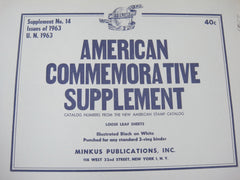 Minkus 1963 American Commemoratives Stamp Supplement and U.N. Issues #14 NOS