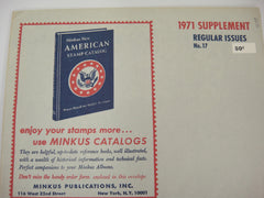 Minkus 1971 American Regular Postal Issues Supplement #17 New Old Stock