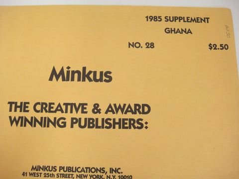 Minkus 1985 Ghana Stamp Album Supplement #28 New Old Stock