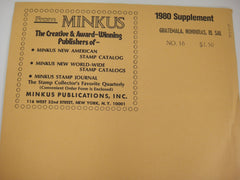 Minkus 1980 Guatemala Honduras El Salvador Stamp Album Supplement #18