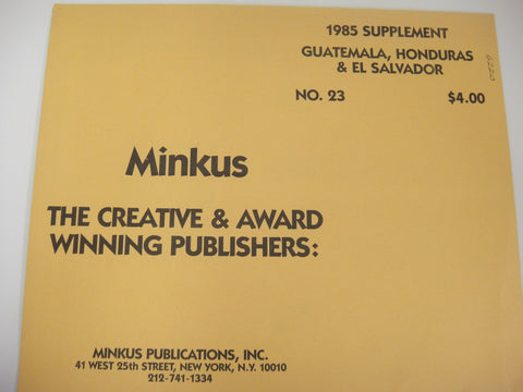 Minkus 1985 Guatemala, Honduras, El Salvador Stamp Album Supplement #23
