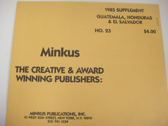 Minkus 1985 Guatemala Honduras El Salvador Stamp Album Supplement #23