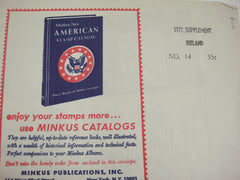 Minkus 1972 Ireland Stamp Album Supplement No. 14 New Old Stock