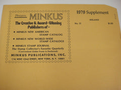 Minkus 1979 Ireland Stamp Album Supplement No. 21 New Old Stock