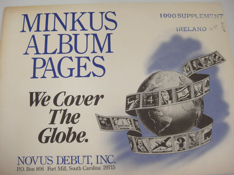 Minkus 1990 Ireland Stamp Album Supplement No. 32 New Old Stock