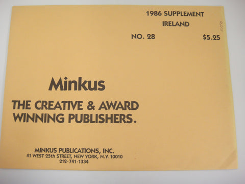 Minkus 1986 Ireland Stamp Album Supplement No. 28 New Old Stock