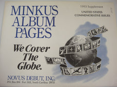 Minkus 1993 US Commemoratives Stamp Supplement 44 United States MUSC93