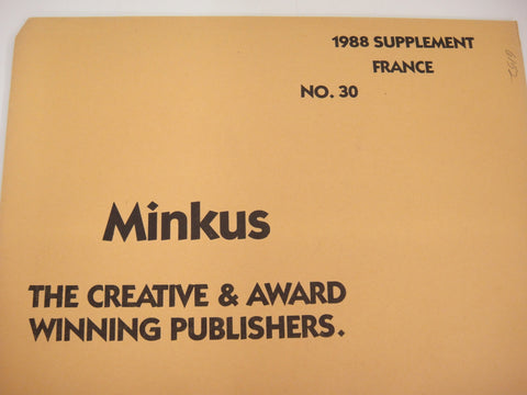 Minkus 1988 France Stamp Album Supplement #30 New Old Stock