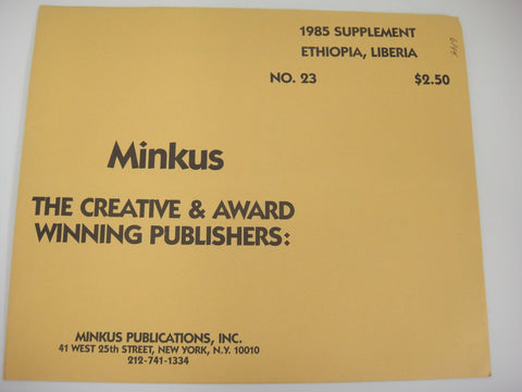 Minkus 1985 Ethiopia, Liberia Stamp Album Supplement #23 New Old Stock