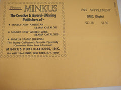 Minkus Israel 1975 Singles Stamp Album Supplement #18 MIS75 New Old Stock