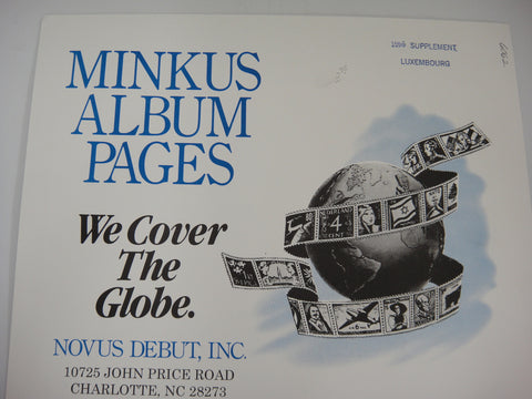 Minkus 1996 Luxembourg Stamp Album Supplement