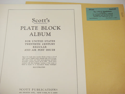 Scott 1968 United States Regular & Air Plate Block Supplement 3