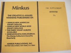 Minkus 1981 Liechtenstein Stamp Album Supplement 21 New Old Stock