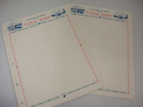 White Ace Canal Zone 10 Blank Supplement Pages United States New Old Stock