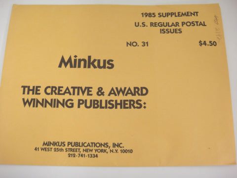 Minkus Regular Issues Stamp Album Supplement 31 United States 1985 NOS