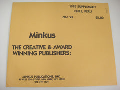 Minkus 1985 Chile Peru Stamp Supplement #23 New Old Stock