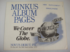 Minkus 1991 Chile Peru Stamp Supplement New Old Stock