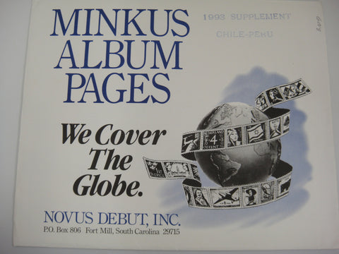 Minkus 1993 Chile, Peru Stamp Supplement New Old Stock