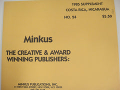 Minkus 1984 Costa Rica Nicaragua Stamp Album Supplement 24 NOS