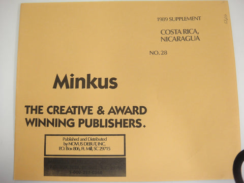 Minkus Stamp Album Supplement 28 Costa Rica, Nicaragua 1989