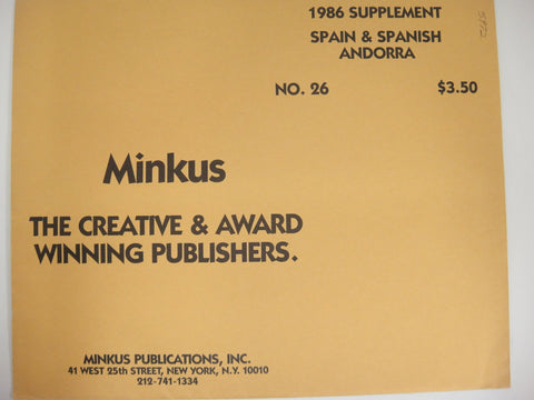 Minkus Stamp Album Supplement 26 Spain & Spanish Andorra 1986