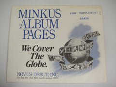 Minkus 1991 Spain Stamp Album Supplement NOS