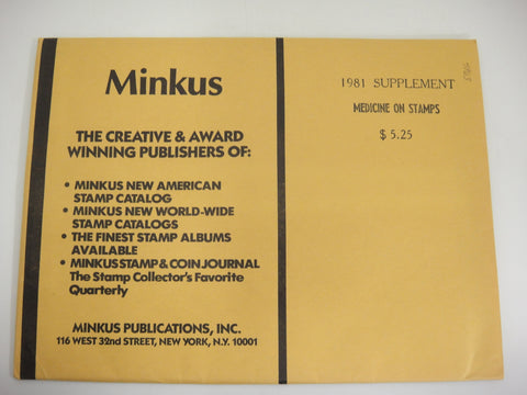 Minkus Medicine on Stamps Stamp Album Supplement United States 1981