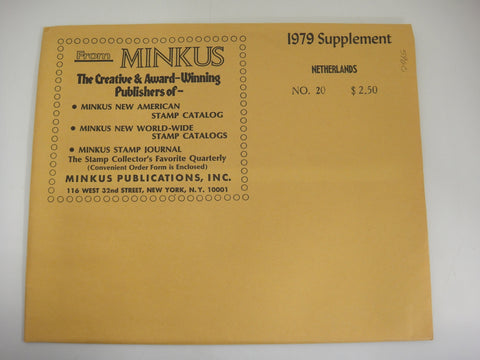 Minkus 1979 Netherlands Stamp Album Supplement 20