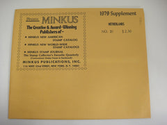 Minkus 1979 Netherlands Stamp Album Supplement 20 NOS