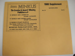 Minkus 1980 Netherlands Stamp Album Supplement 21 NOS
