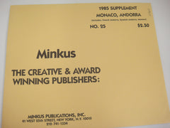 Minkus 1985 Monaco Andorra Stamp Album Supplement 25 New Old Stock