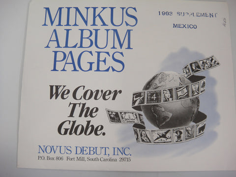 Minkus 1993 Stamp Album Supplement Mexico New Old Stock