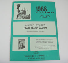 Harris 1968 United States Commemorative Plate Block Stamp Album Supplement #459