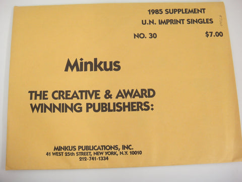 Minkus United Nations 1985 Imprint Singles Stamp Album Supplement 30 U.N.