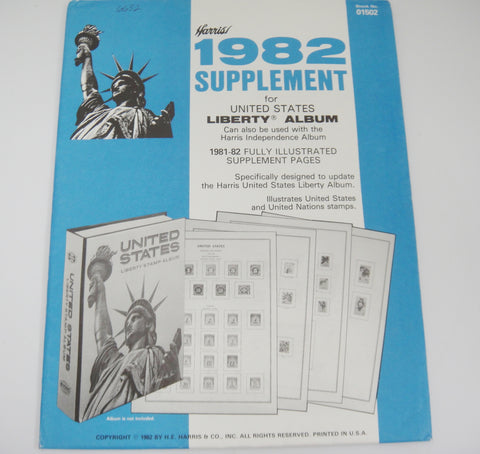 Harris 1982 Liberty Album Supplement United States and U.N. 01502 New Old Stock