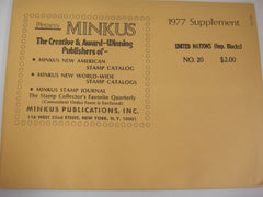 Minkus 1977 United Nations Imprint Blocks Stamp Album Supplement 20 NOS UN