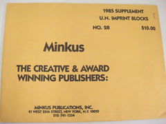 Minkus 1985 United Nations Imprint Blocks Stamp Album Supplement #28 NOS