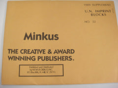 Minkus 1989 United Nations Imprint Blocks Stamp Album Supplement #32 NOS