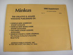 Minkus 1982 Slogan Blocks Stamp Album Supplement 14 United States Mail Early