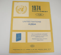 Harris 1974 Stamp Album Supplement United Nations UN X165J NOS