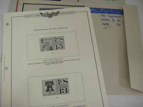 Minkus 1961 American Plate Block Airmails Supplement #4 New Old Stock
