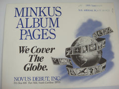 Minkus 1995 United States Airmail Plate Block Supplement New Old Stock