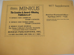 Minkus 1977 American Bicentennial Stamp Supplement Part 3 Bolivia Congo NOS