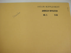 Minkus 1977-78 American Revolution Stamp Supplement #5 New Old Stock