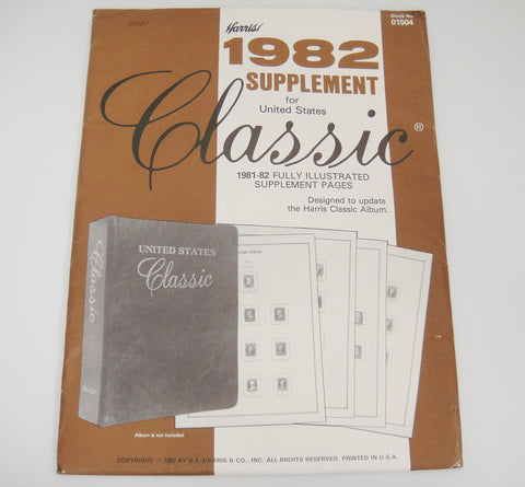 Harris Classic Stamp Album Supplement United States 1982 #01504 New Old Stock