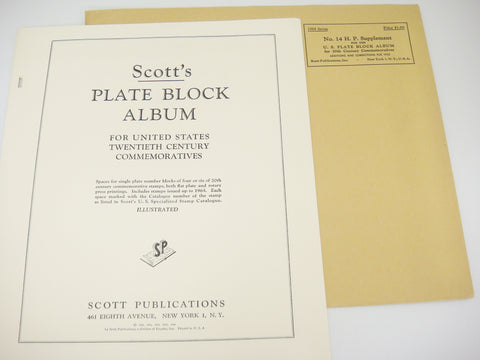 Scott Plate Block Commemorative Supplement 14 United States 1964