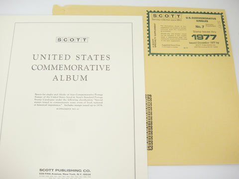 Scott Commemorative Singles Supplement 7 United States 1977 130S077