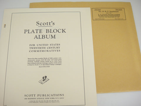 Scott Plate Block Commemorative Supplement 20 United States 1969