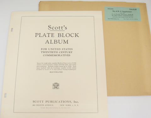 Scott Plate Block Commemoratives Supplement 8 United States for 1957
